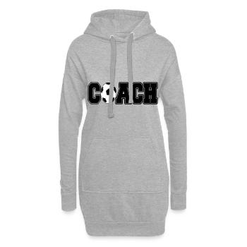 COACH entraîneur de football entraîneur équipe de club de football - Sweat-shirt à capuche long Femme - gris chiné - Devant