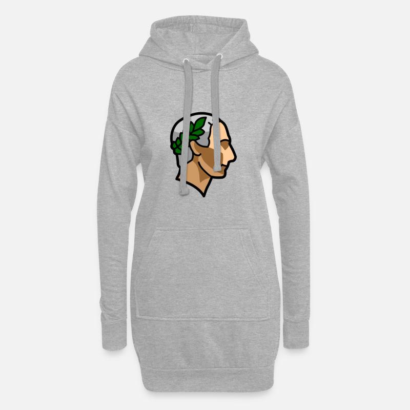Random 012 Caesar - Hoodie-Kleid - Grau meliert