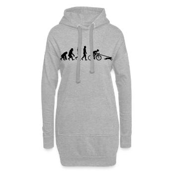 Bikejoring DogScooting Dog Sport Bike Evolution - Sweat-shirt à capuche long Femme - gris chiné - Devant
