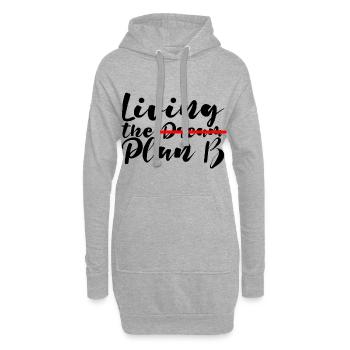 Living The Plan B - Hoodie-Kleid - Grau meliert - Vorne