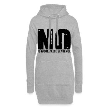 No Is A Complete Sentence 33 - Hoodie-Kleid - Grau meliert - Vorne