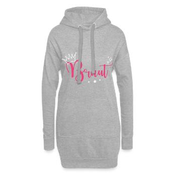 Braut Bride to be Krone Sterne Pink JGA - Hoodie-Kleid - Grau meliert - Vorne