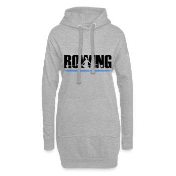 Rowing Rudern Ruderer Frauenpower Ruderin - Hoodie-Kleid - Grau meliert - Vorne