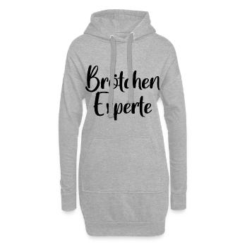 Brötchen Experte - Hoodie-Kleid - Grau meliert - Vorne