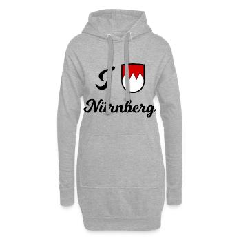 Le Nuremberg - Sweat-shirt à capuche long Femme - gris chiné - Devant