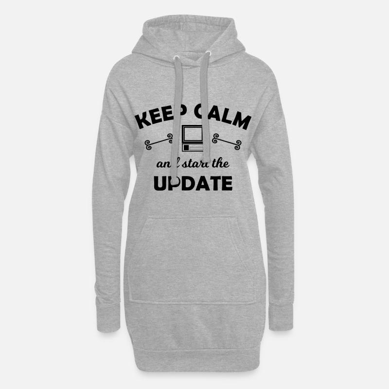 Die Programmierer - Hoodie-Kleid - Grau meliert