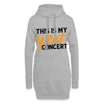 C’est mon premier concert 41 - Sweat-shirt à capuche long Femme - gris chiné - Devant