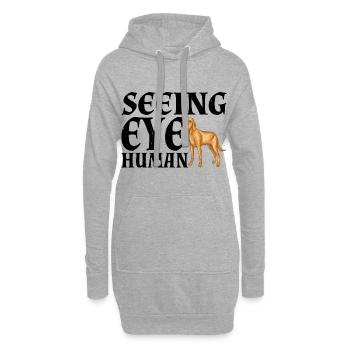 Seeing Eye Human 30 - Hoodie-Kleid - Grau meliert - Vorne