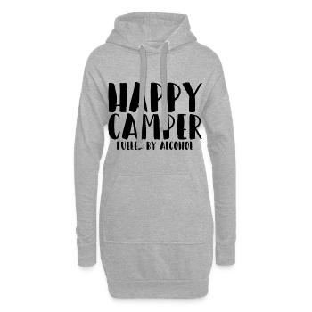 Un campeur heureux alimenté par l’alcool 3 - Sweat-shirt à capuche long Femme - gris chiné - Devant