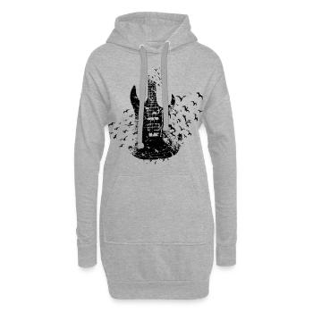 Guitar Graphic Guitar Player Rock Band Member Musi - Hoodie-Kleid - Grau meliert - Vorne