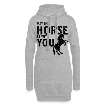 Cydesdale Reiter und Zugpferd Designs - Hoodie-Kleid - Grau meliert - Vorne