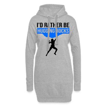 I'd Rather Be Hugging Rocks Bouldering Climbing Cl - Hoodie-Kleid - Grau meliert - Vorne