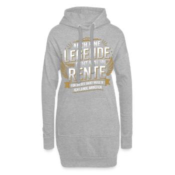 Même une légende prend sa retraite - Sweat-shirt à capuche long Femme - gris chiné - Devant
