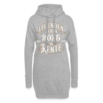Legenden Gehen 2025 In Rente Einmalig - Hoodie-Kleid - Grau meliert - Vorne