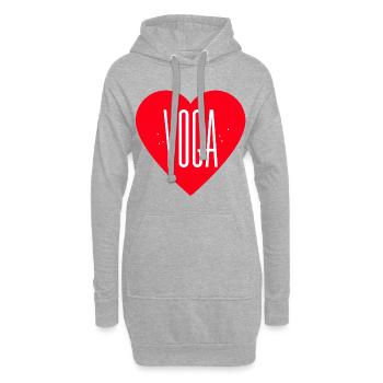 Yoga - Sweat-shirt à capuche long Femme - gris chiné - Devant