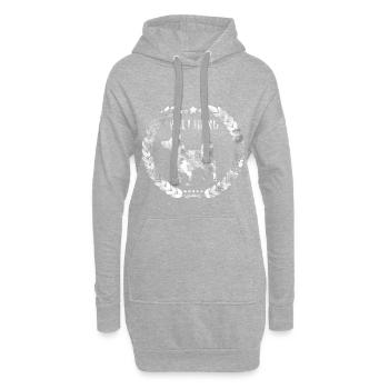 Vallhund Götse Army4 - Sweat-shirt à capuche long Femme - gris chiné - Devant