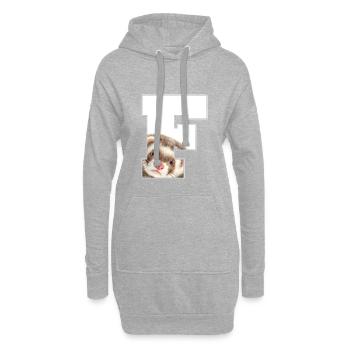 F Frettchen - Hoodie-Kleid - Grau meliert - Vorne