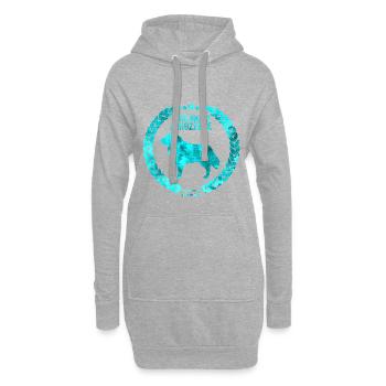 Armée de Maremman III - Sweat-shirt à capuche long Femme - gris chiné - Devant