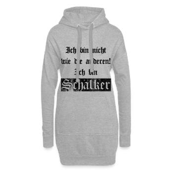 Ich bin Schalker Gelsenkirchen Geschenkidee - Hoodie-Kleid - Grau meliert - Vorne