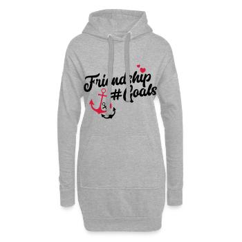 Friendship Goals Freundschaft - Hoodie-Kleid - Grau meliert - Vorne