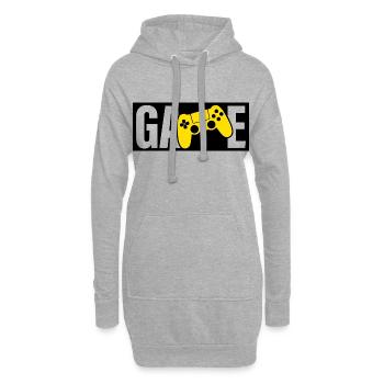 Game Game - Hoodie-Kleid - Grau meliert - Vorne
