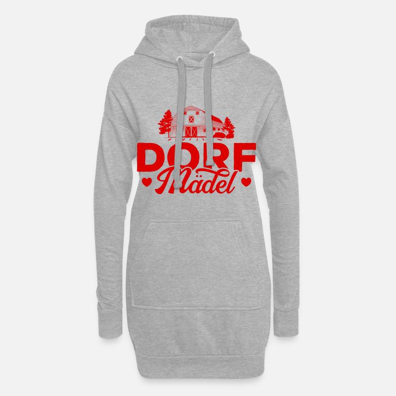 Dorf Mädel - Hoodie-Kleid - Grau meliert