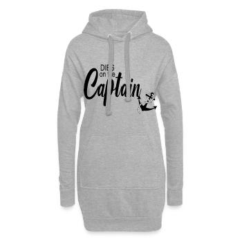 Dibs On The Captain - Citation amusante du capitaine - Sweat-shirt à capuche long Femme - gris chiné - Devant