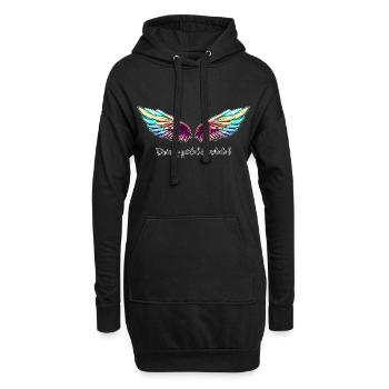 DIVINELY GUIDED & PROTECTED - Flügel - Hoodie-Kleid - Schwarz - Vorne