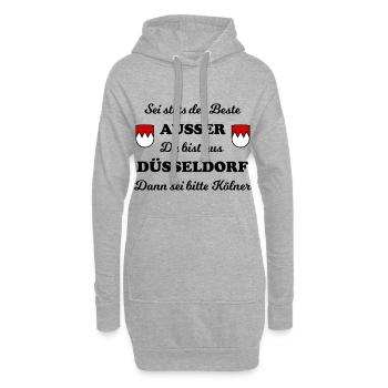 À la maison dans la belle ville de Cologne - Sweat-shirt à capuche long Femme - gris chiné - Devant