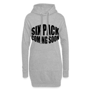 Six Pack à venir 65 - Sweat-shirt à capuche long Femme - gris chiné - Devant