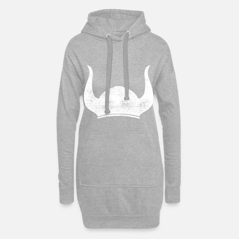 Vikinger - Hoodie-Kleid - Grau meliert