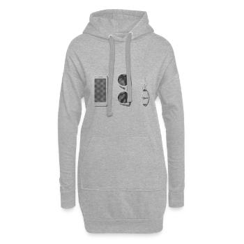 ADVENTURE 2.0 Tee Shirt - Sweat-shirt à capuche long Femme - gris chiné - Devant