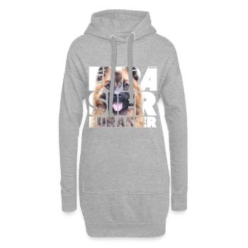 Eurasier I - Sweat-shirt à capuche long Femme - gris chiné - Devant