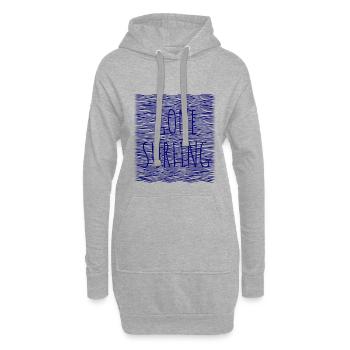 allé surfer - Sweat-shirt à capuche long Femme - gris chiné - Devant