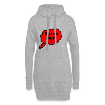 Bist du Okay - Hoodie-Kleid - Grau meliert - Vorne