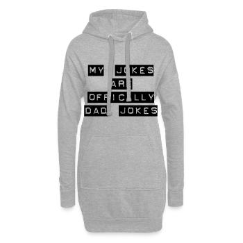 My Jokes Are Officially Dad Jokes - Sweat-shirt à capuche long Femme - gris chiné - Devant
