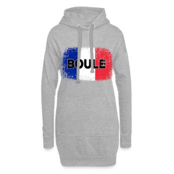 Boule Französische Fahne Pètanque Spieler - Hoodie-Kleid - Grau meliert - Vorne
