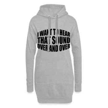 Je veux entendre ce son encore et encore 4 - Sweat-shirt à capuche long Femme - gris chiné - Devant