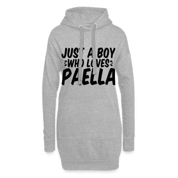 Juste un garçon qui aime la paella 3 - Sweat-shirt à capuche long Femme - gris chiné - Devant