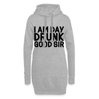 I Am Day Drunk, Good Sir 3 - Hoodie-Kleid - Grau meliert - Vorne