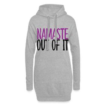 Namaste hors de lui 4 - Sweat-shirt à capuche long Femme - gris chiné - Devant