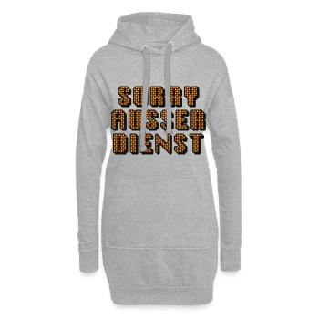 Sorry Ausser Dienst - Hoodie-Kleid - Grau meliert - Vorne