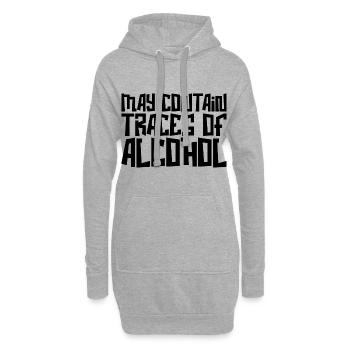 May Contain Traces Of Alcohol - Hoodie-Kleid - Grau meliert - Vorne
