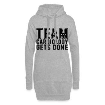 Team Cardiology Gets Done - Hoodie-Kleid - Grau meliert - Vorne