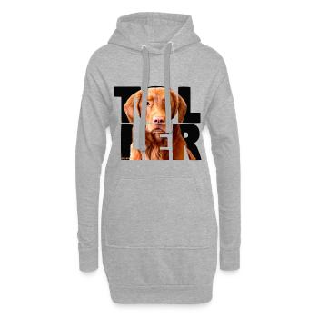 Toller NASSU III - Sweat-shirt à capuche long Femme - gris chiné - Devant