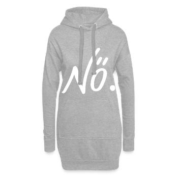 Noe Nö Punkt Nein No Antwort antworten - Hoodie-Kleid - Grau meliert - Vorne