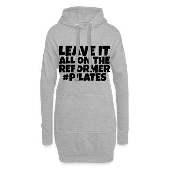Leave It All On The Reformer #pilates 4 - Hoodie-Kleid - Grau meliert - Vorne
