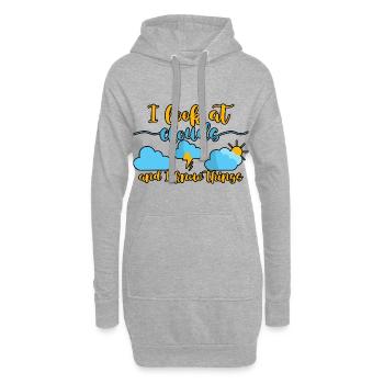 I Look At Clouds And I Know Things 2 - Hoodie-Kleid - Grau meliert - Vorne