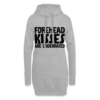 Forehead Kisses Are Underrated - Hoodie-Kleid - Grau meliert - Vorne