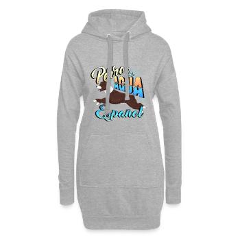perrodeaguaespanol4 - Hoodie-Kleid - Grau meliert - Vorne